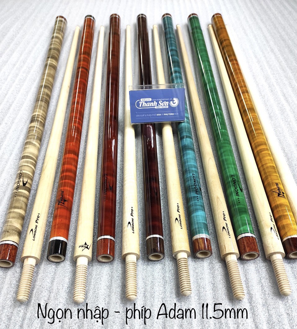 Cơ Bida Líp Longonil hàng đặt - 11.5mm( tặng bao cơ+ bao tay)