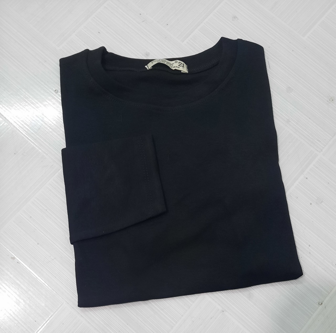 Áo crotop tay dài chất vải thun cotton co giãn 4 chiều - Áo thun crotop tay dài body nữ