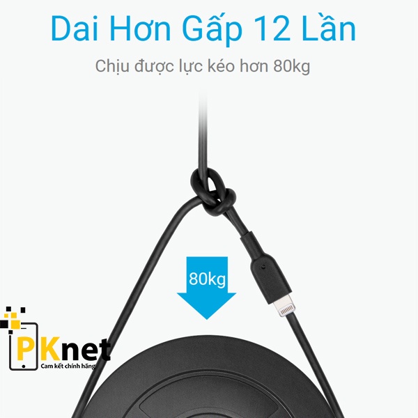 Cáp Lightning Anker Powerline II - A8432 0.9m [Chính hãng,nobox]