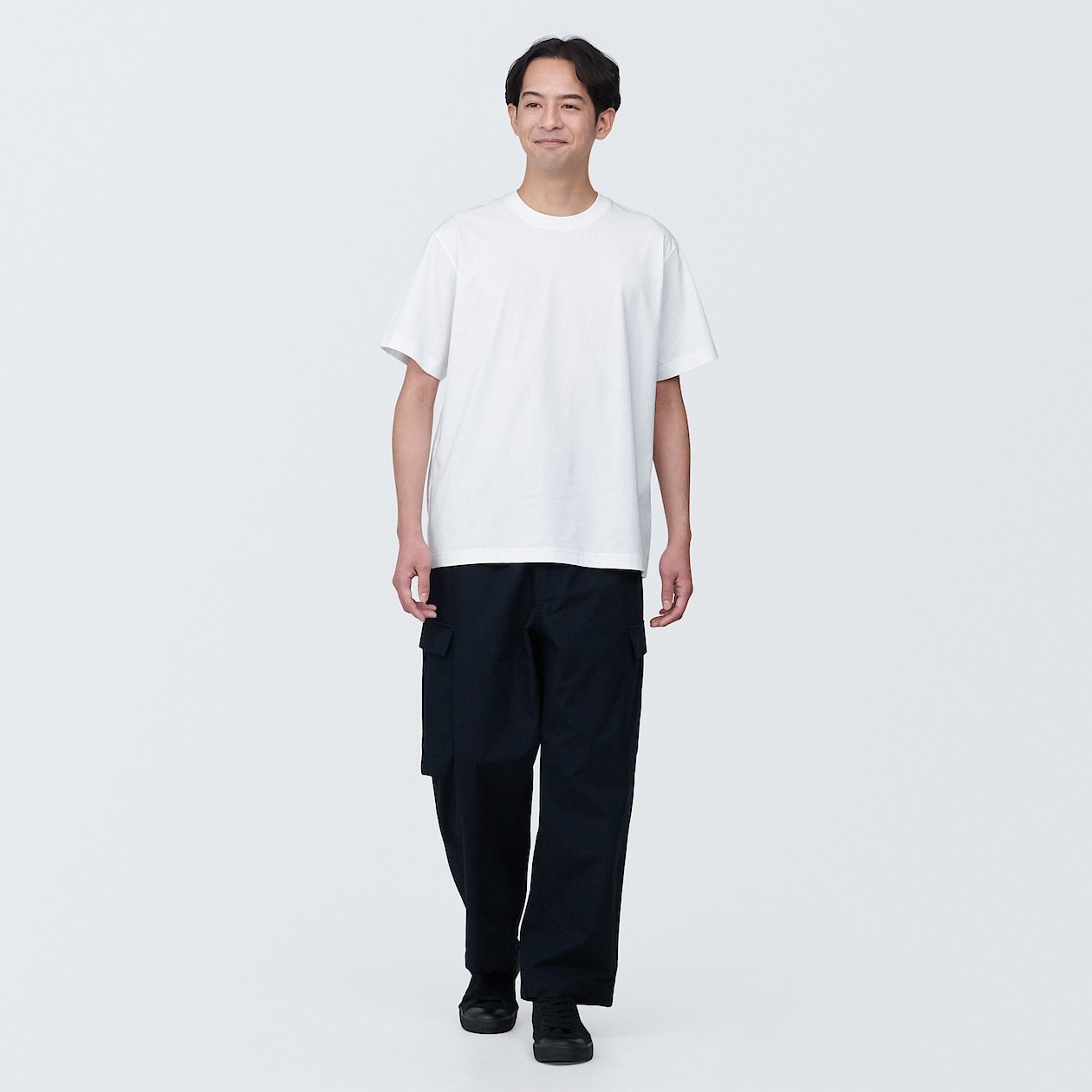 Áo Thun Cổ Tròn Vải Jersey MUJI