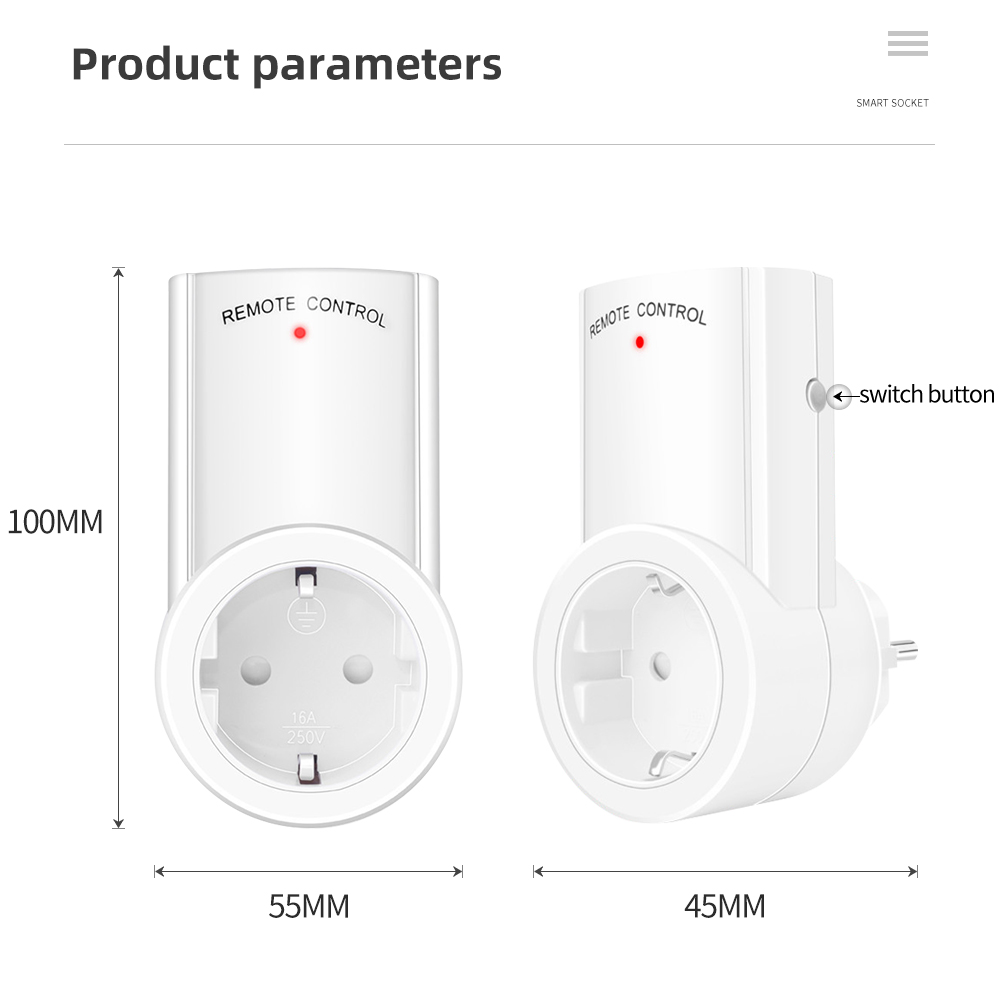 Wireless Remote Control 9938P RF Smart Socket Outlet Adaptor Wall 433mhz Electrical Switch Home Lamp EU UK US FR Plug