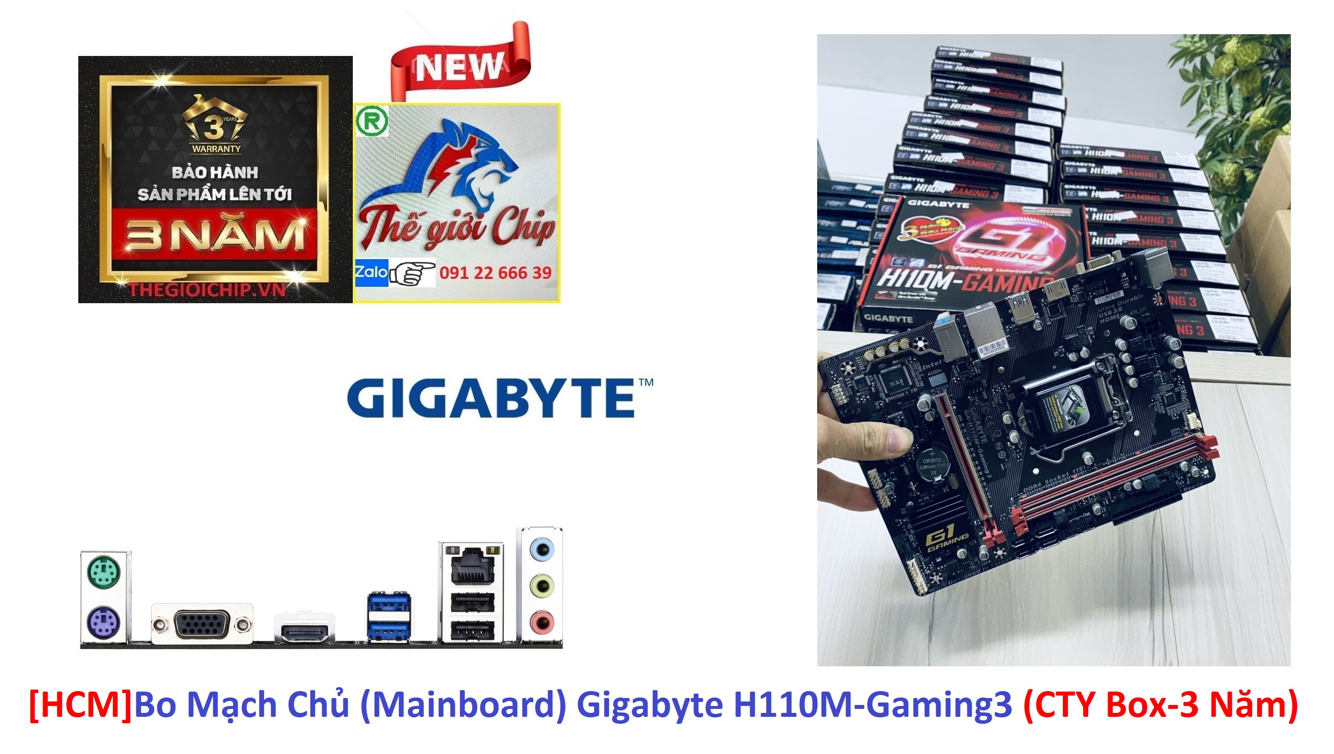 [HCM]Bo Mạch Chủ (Mainboard) Gigabyte H110M-Gaming3 (CTY Box-3 Năm)