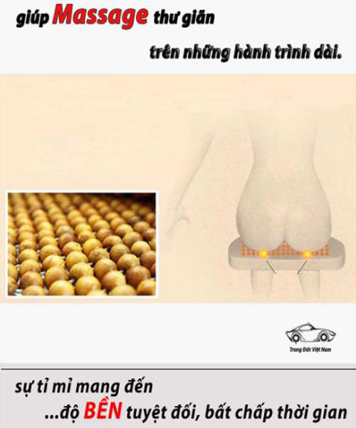 Lót ghế hạt gỗ thông bền đẹp - thoáng mát