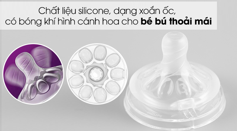 [FREESHIP] Núm ti silicone Philips Avent Natural cho bé