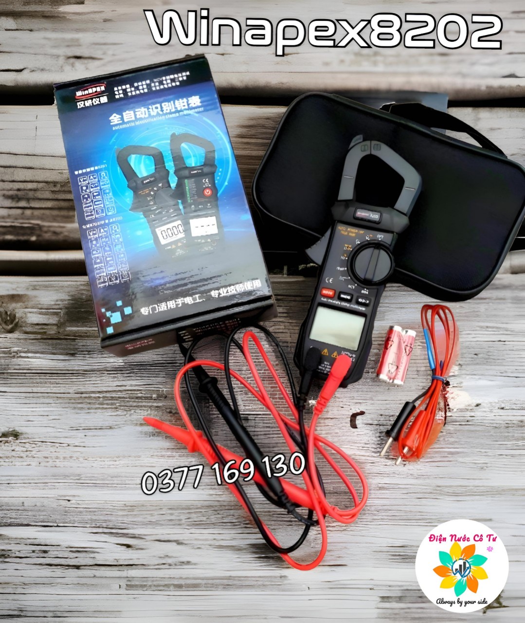 Đồng hồ kẹp dòng ampe kìm tự động winapex 8202