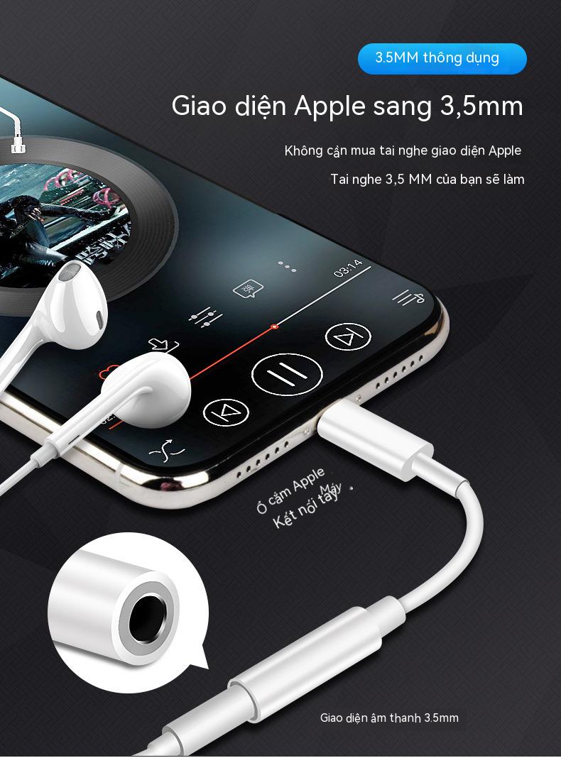 Dây chuyển đổi 3.5mm sang lightning cho Iphone