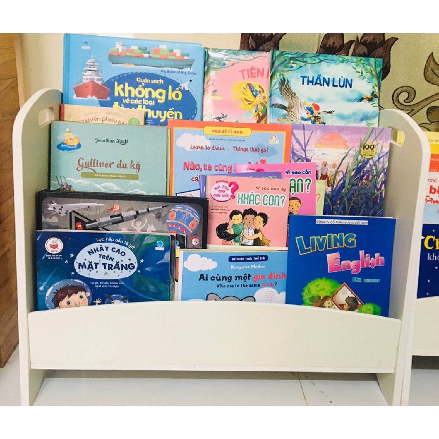[Free Khắc Tên] Kệ sách cho bé Mini full bộ có vít
