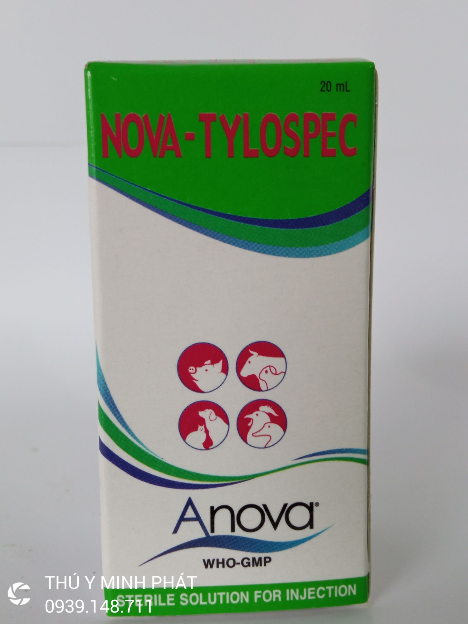 NOVA TYLOSPEC 20ml Thuốc trị viêm phổi cấp tính cho chó mèo, gà đá