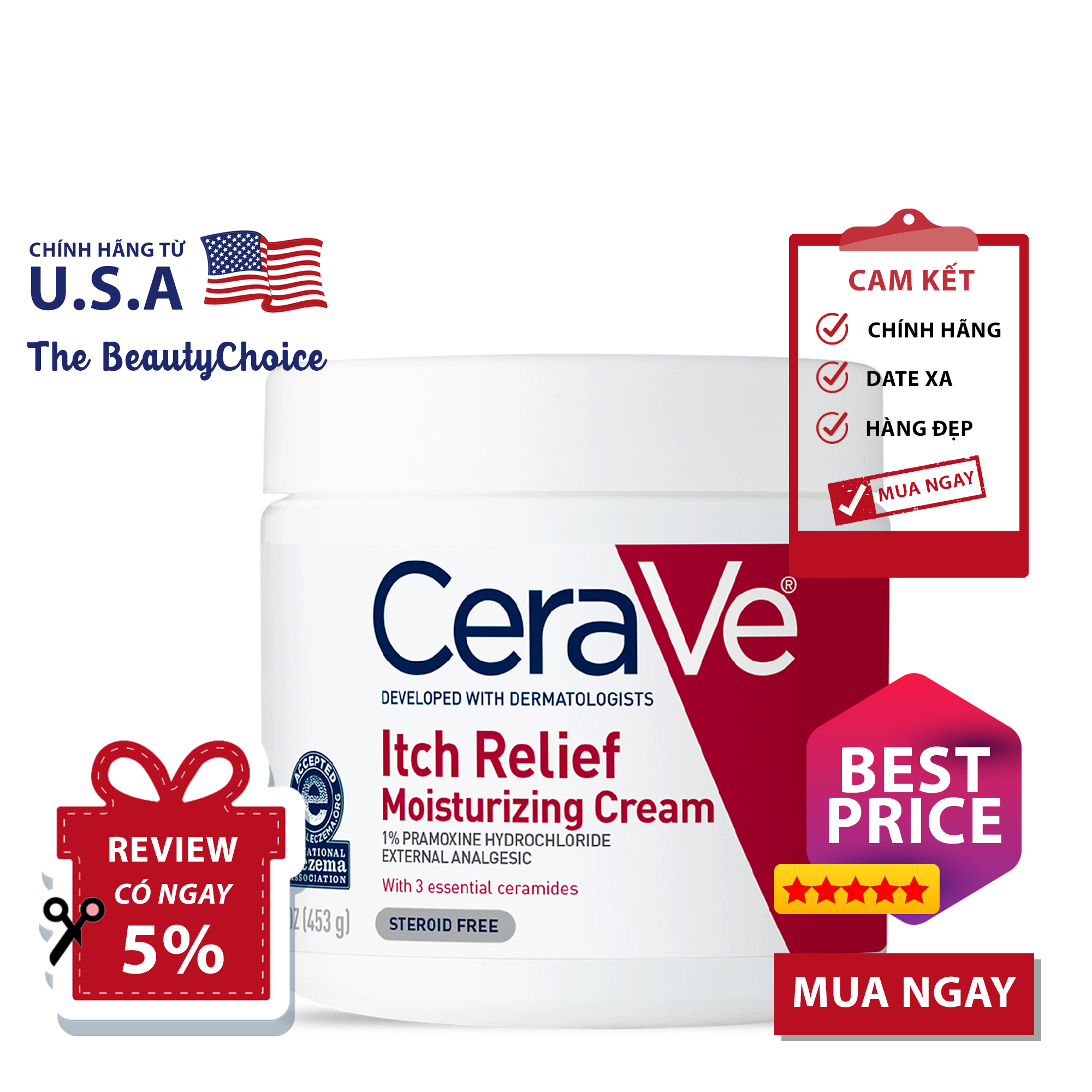 Dưỡng Thể Cerave Itch Relief Moisturizing Cream