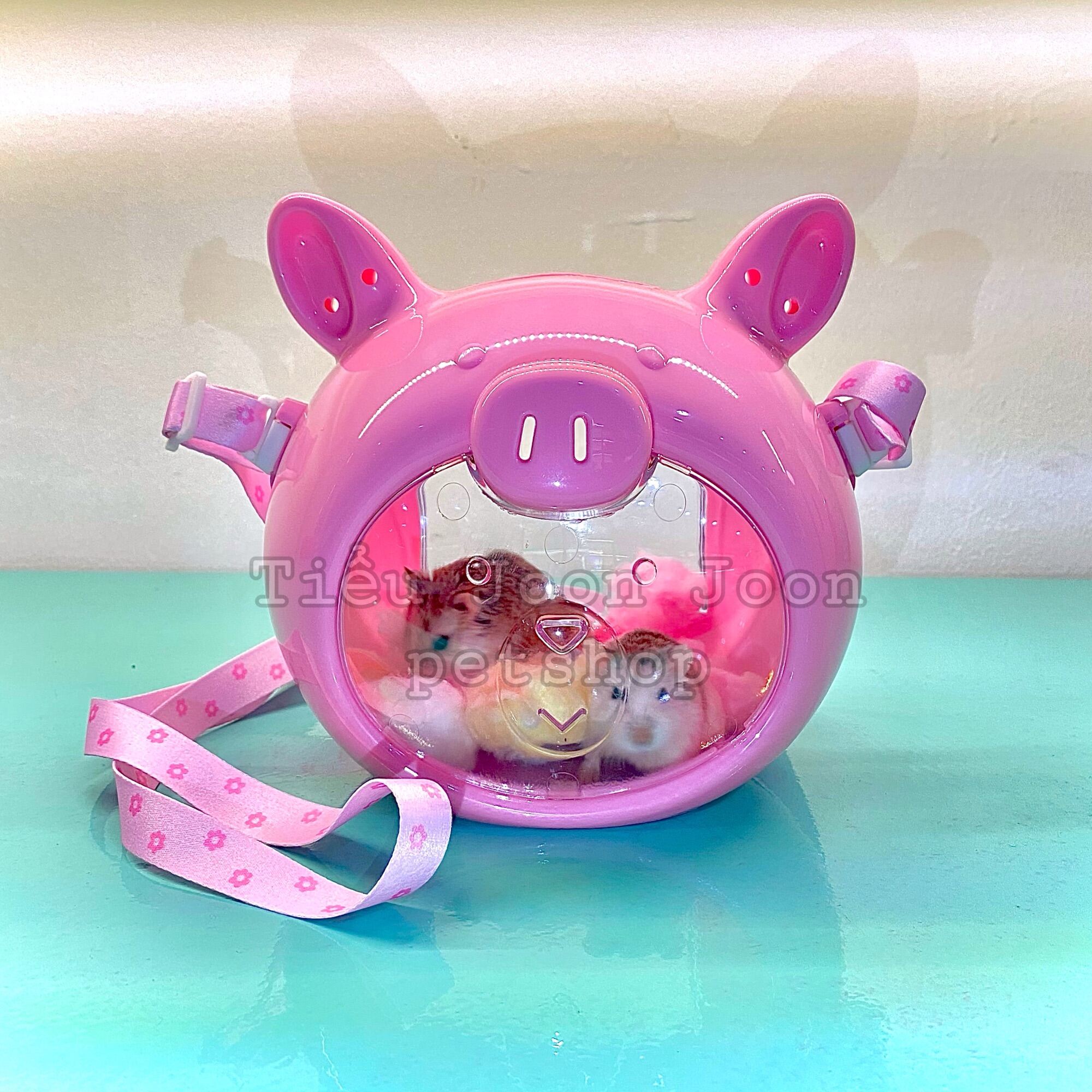 Lồng xách tay Heo Hồng 𝐜𝐡𝐨 𝐇𝐚𝐦𝐬𝐭𝐞𝐫 🐹