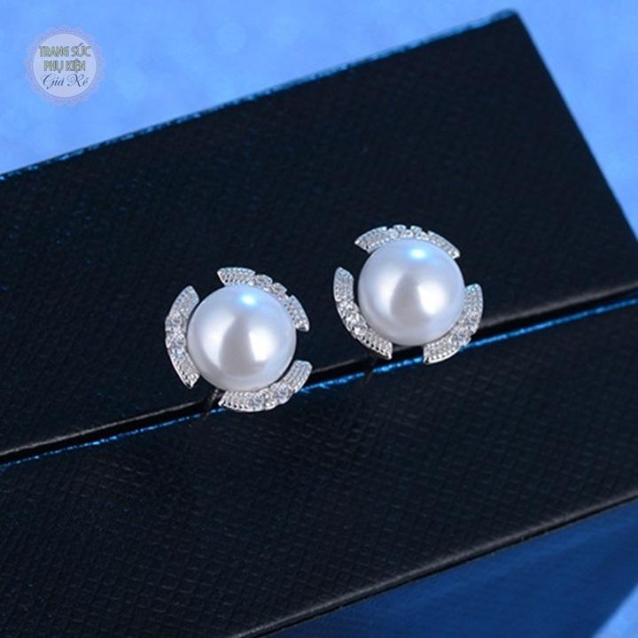 [HCM]Hoa tai nữ thời trang hạt châu mẫu mới HT204