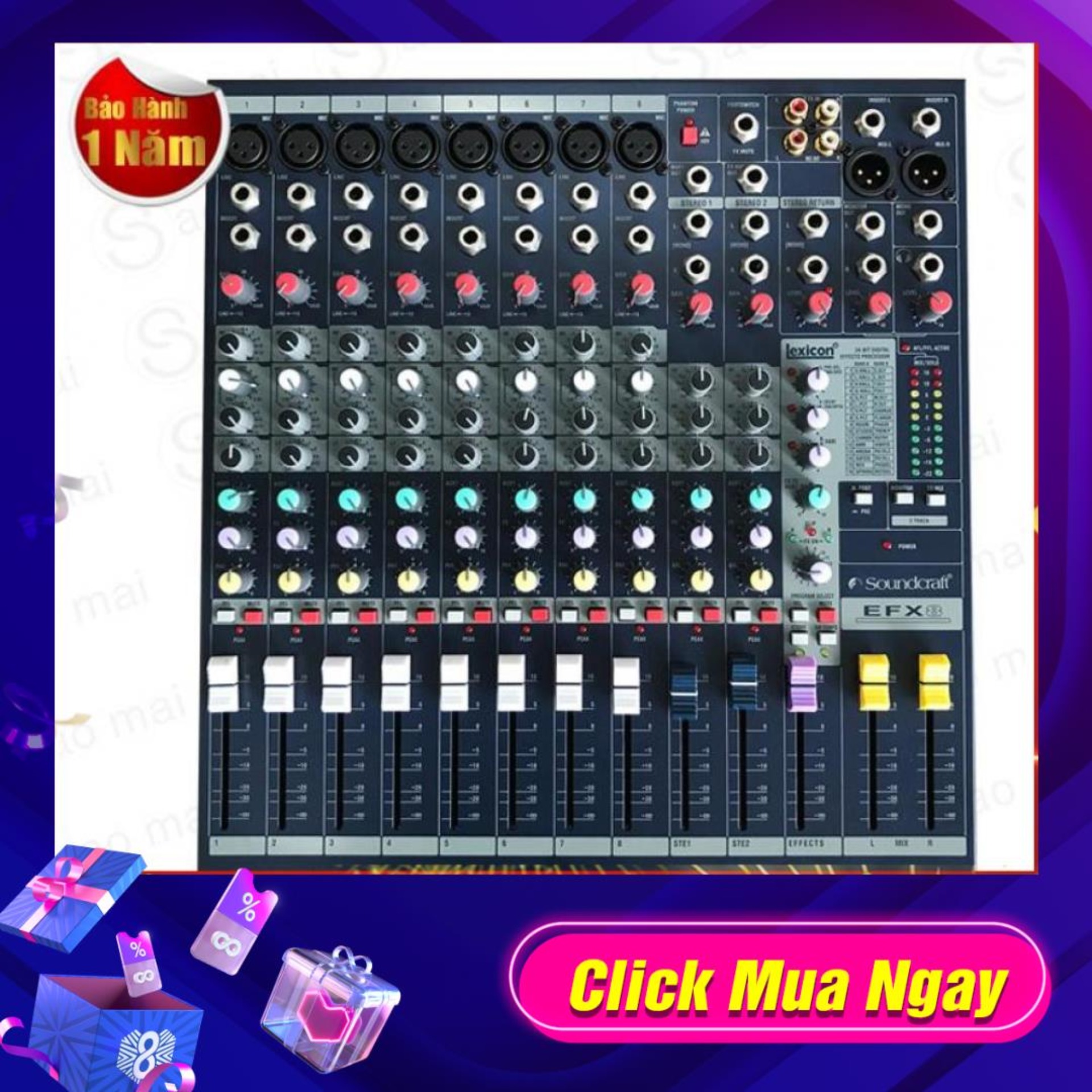 [Trả góp 0%]MIXER CAO CẤP CHẤT ÂM CHUẨN SOUNDCARF EFX8