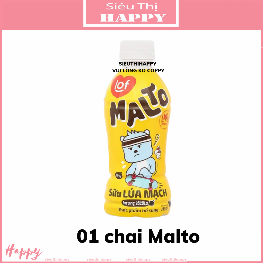 Sữa Malto Lúa Mạch Hương Socola Chai 240ml