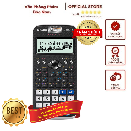 Máy tính khoa học casio fx-580vnx - bảo hành 7 năm