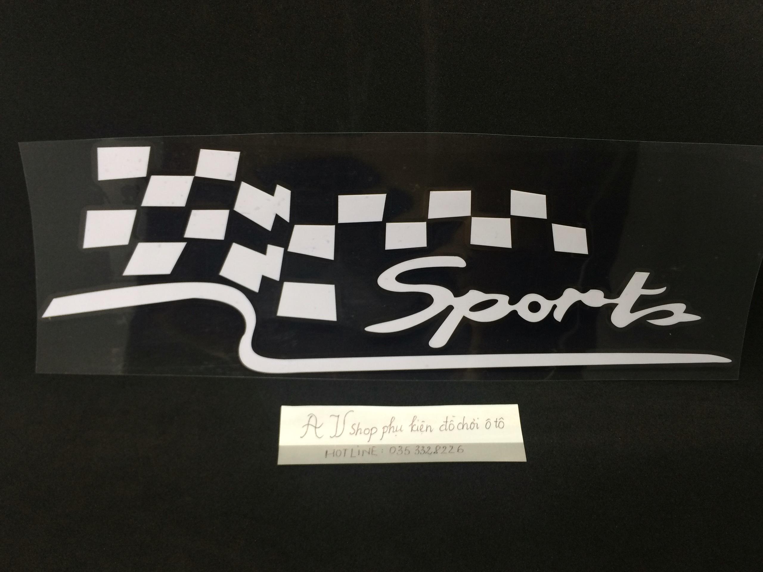 Decal sport màu trắng