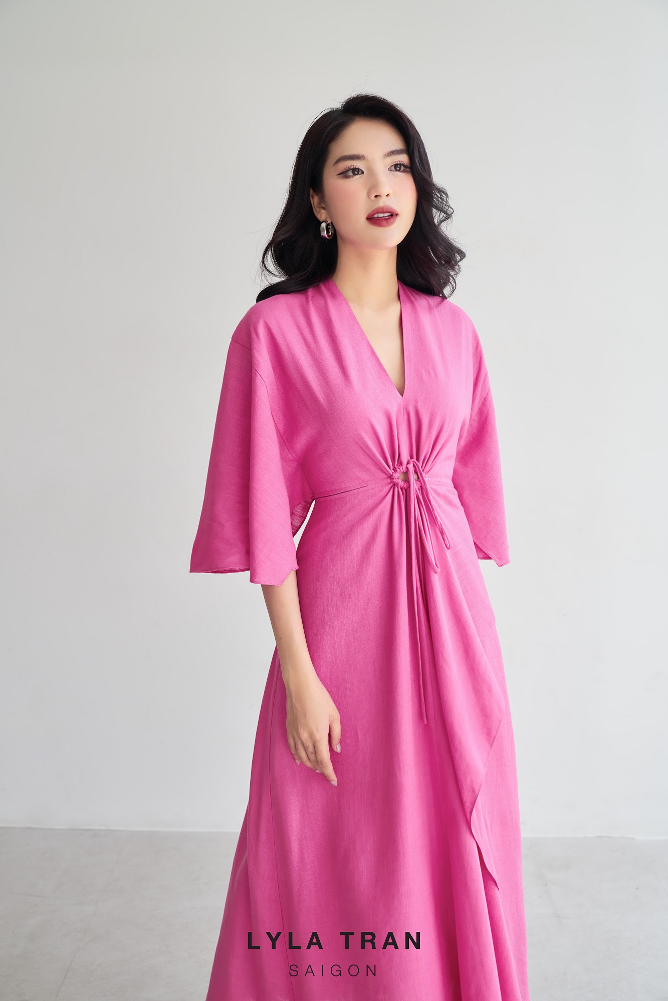 ĐẦM LINEN CỔ V (SUNNY LINEN)
