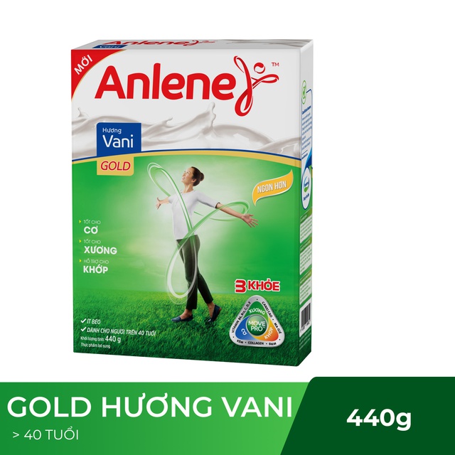 Sữa bột Anlene Gold Movepro Hộp 440g Vani trên 40 tuổi