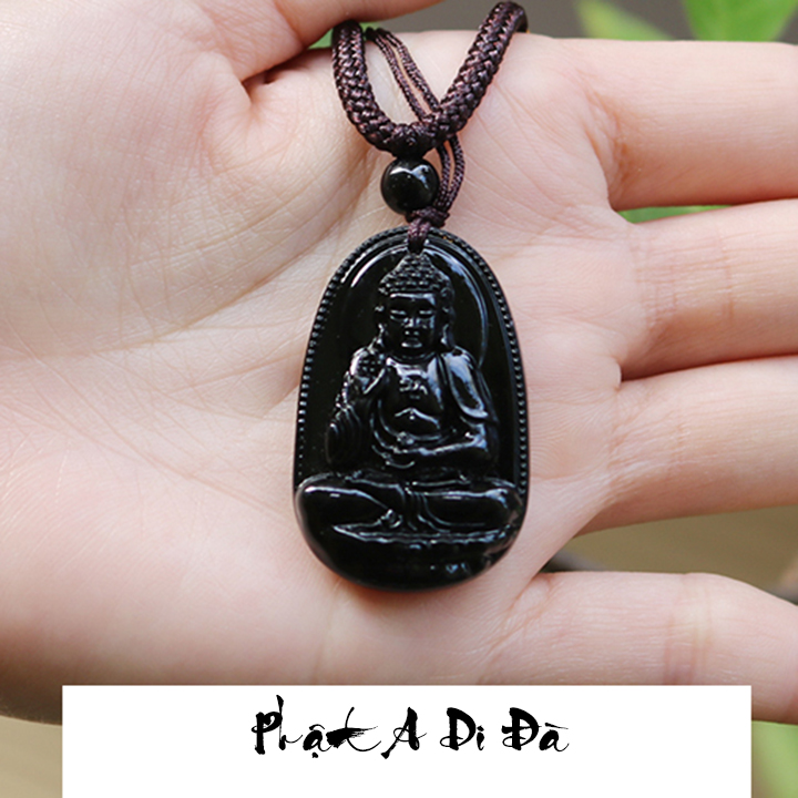 Dây chuyền vòng đeo cổ mặt phật A Di Đà size nhỏ - Phật bản mệnh tuổi Tuất, Hợi  - cầu bình an, may mắn