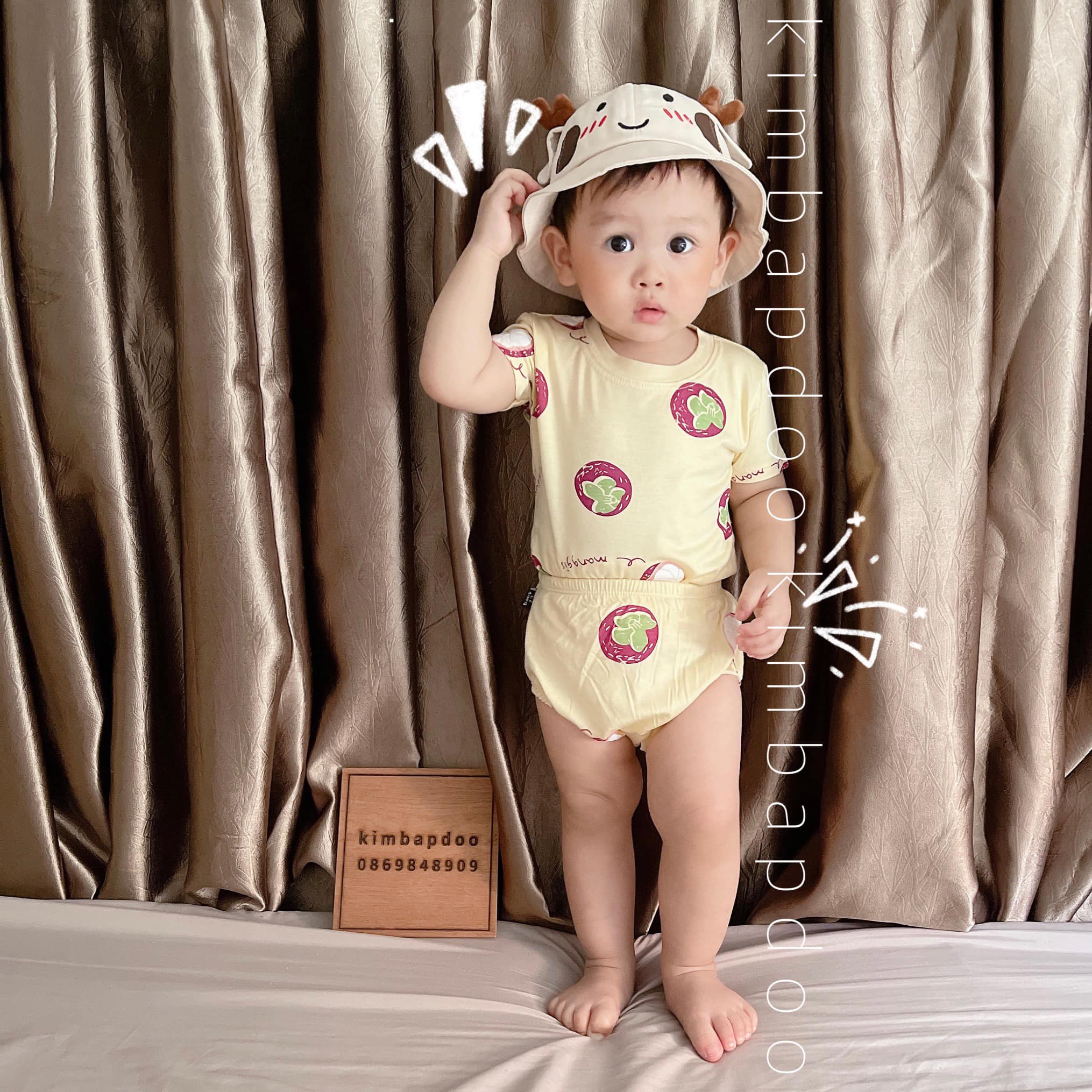 Sale Sốc !!! Bộ Cộc Chip Sơ Sinh Chất Thun Lạnh Hàng Minky Mom In Họa Tiết Trái Cây Cho Bé Trai ,Bé Gái (6-14kg)