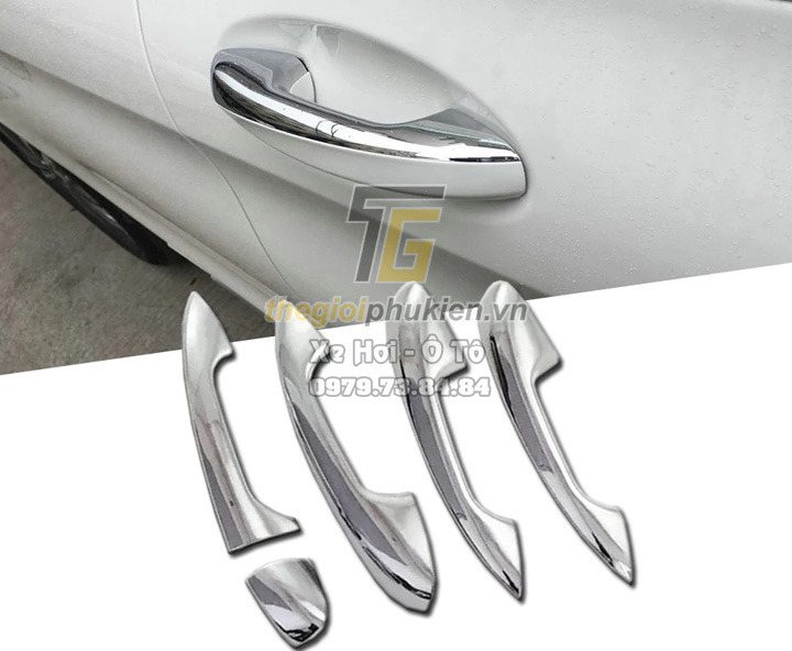 Bộ ốp tay nắm cửa xe mercedes glc200, glc250, glc300 mạ crom
