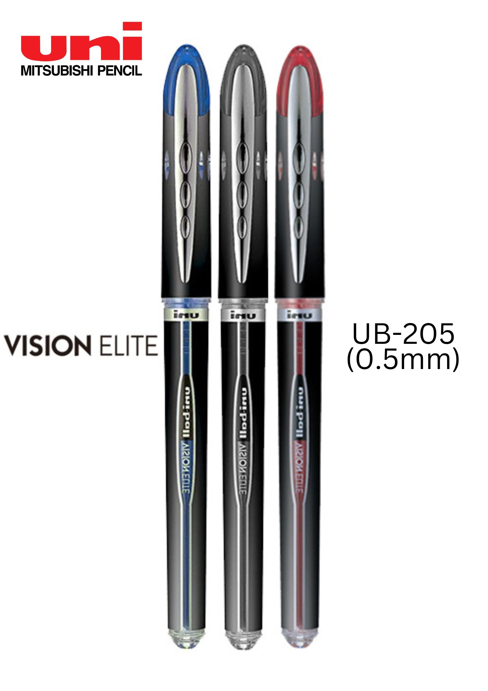 Water based ink pen ub-205 (0.5mm) /ub-200 (0.8mm) Vision Elite-ni-ball
