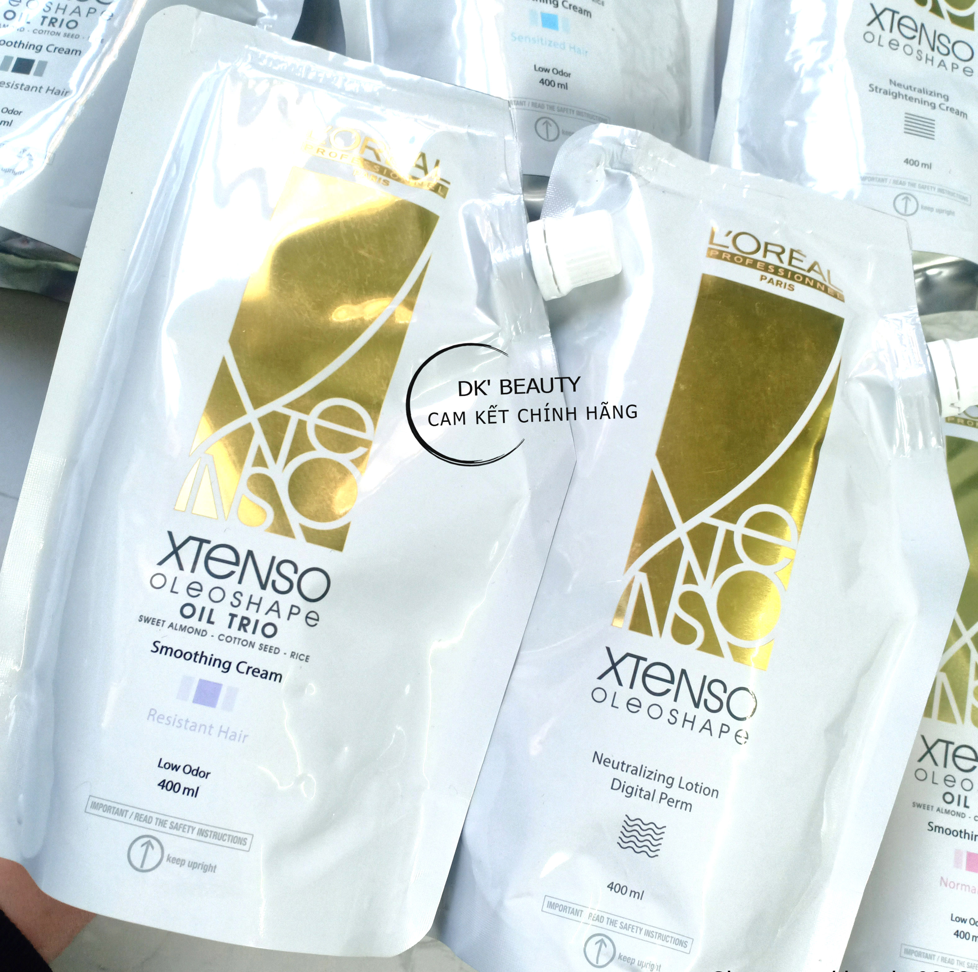 Thuốc Duỗi Tóc, Uốn Tóc, Dập Uốn, Dập Kem Oleo Shape - 400ml - Loreal Professionnel