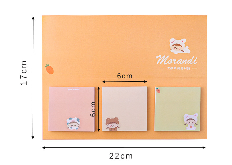 Sét 3 tập giấy note hoạt hình dễ thương