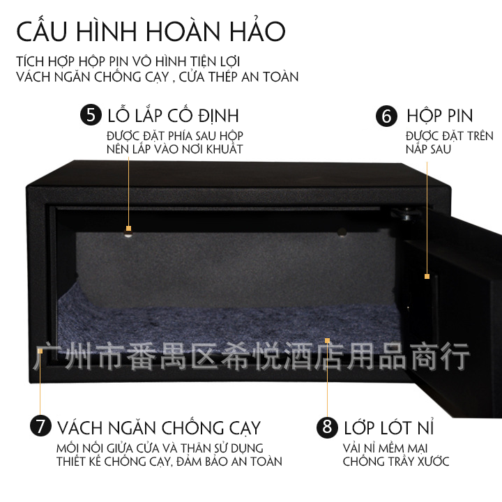 Két sắt mini MF042 nhỏ gọn an toàn bảo mật.