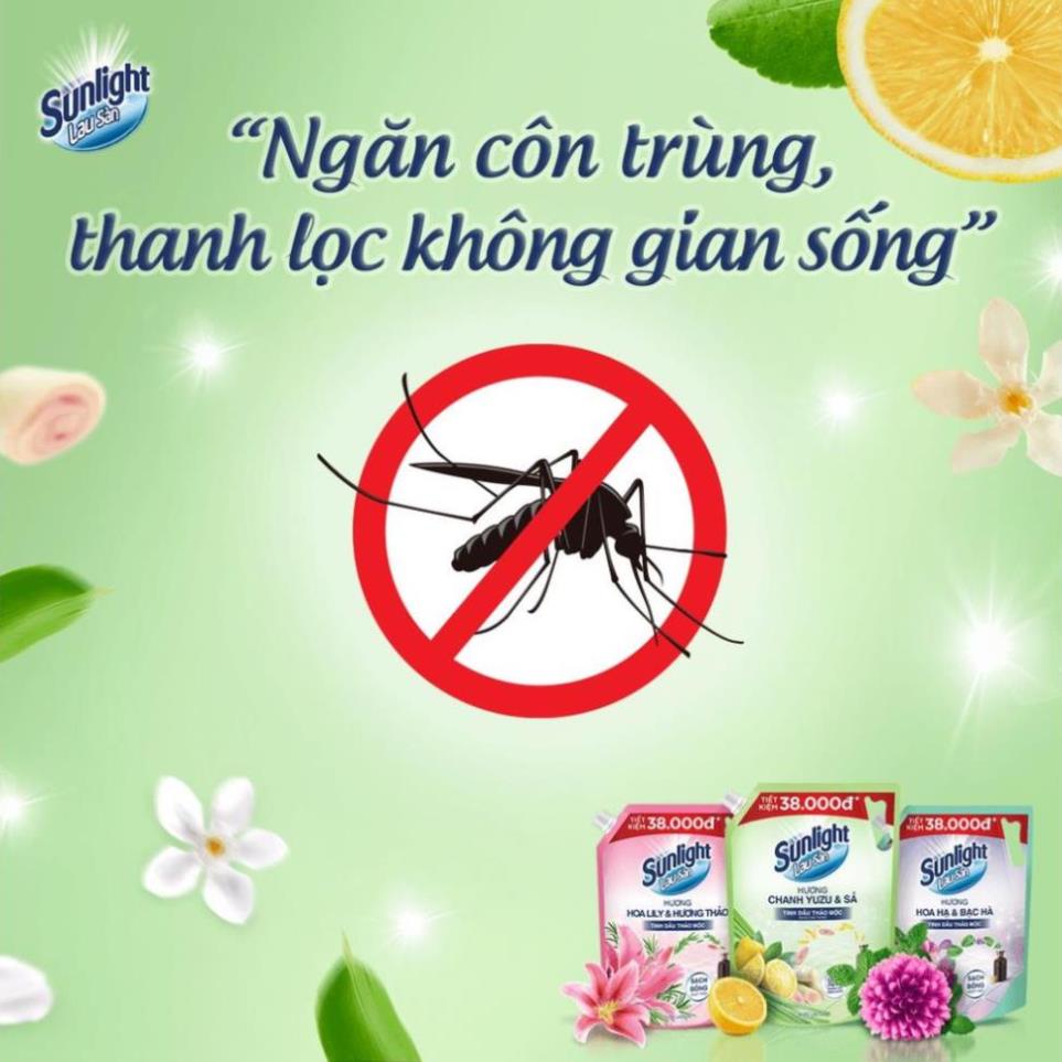 Nước Lau Sàn Tinh Dầu Thảo Mộc Sunlight (3.4Kg/3.6Kg)