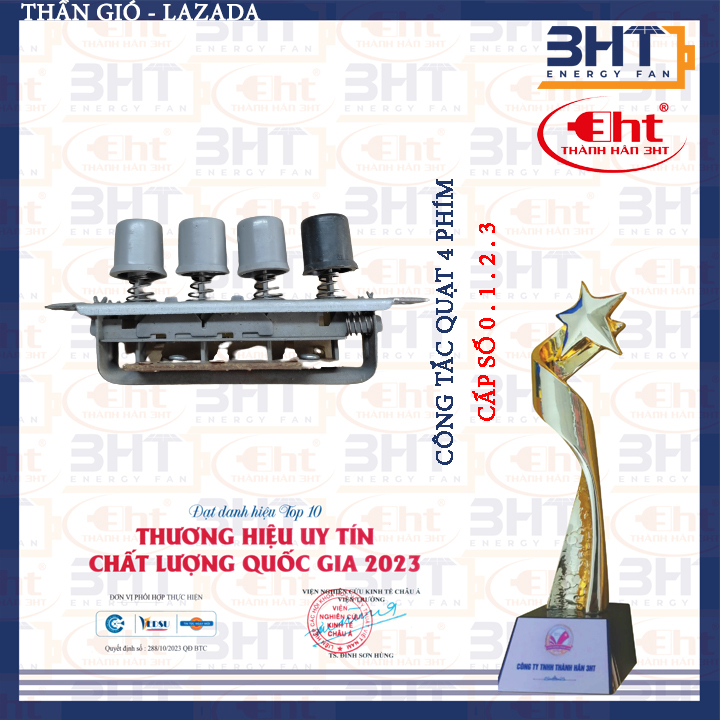 Công tắc quạt bàn 4 nút nhấn - 3HT