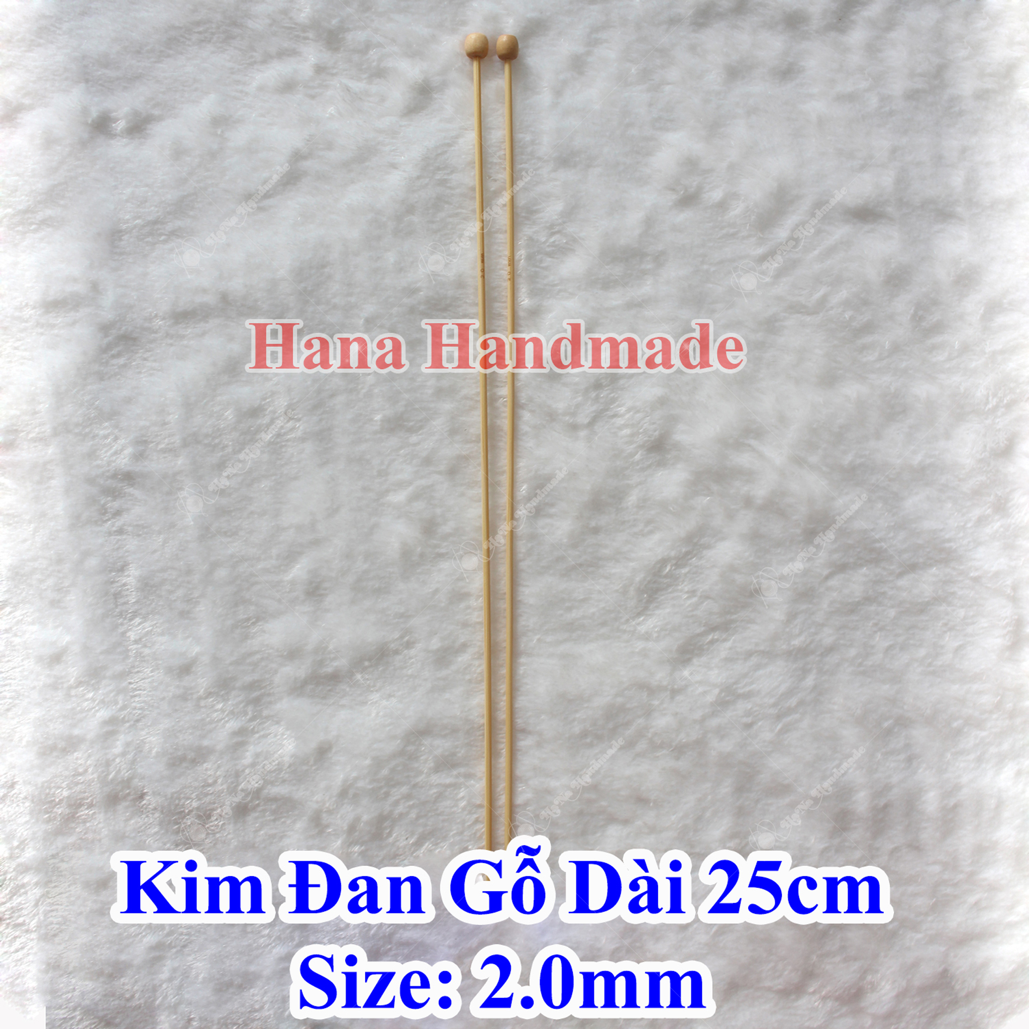 Kim đan len gỗ 25cm dạng thẳng 15k/cặp