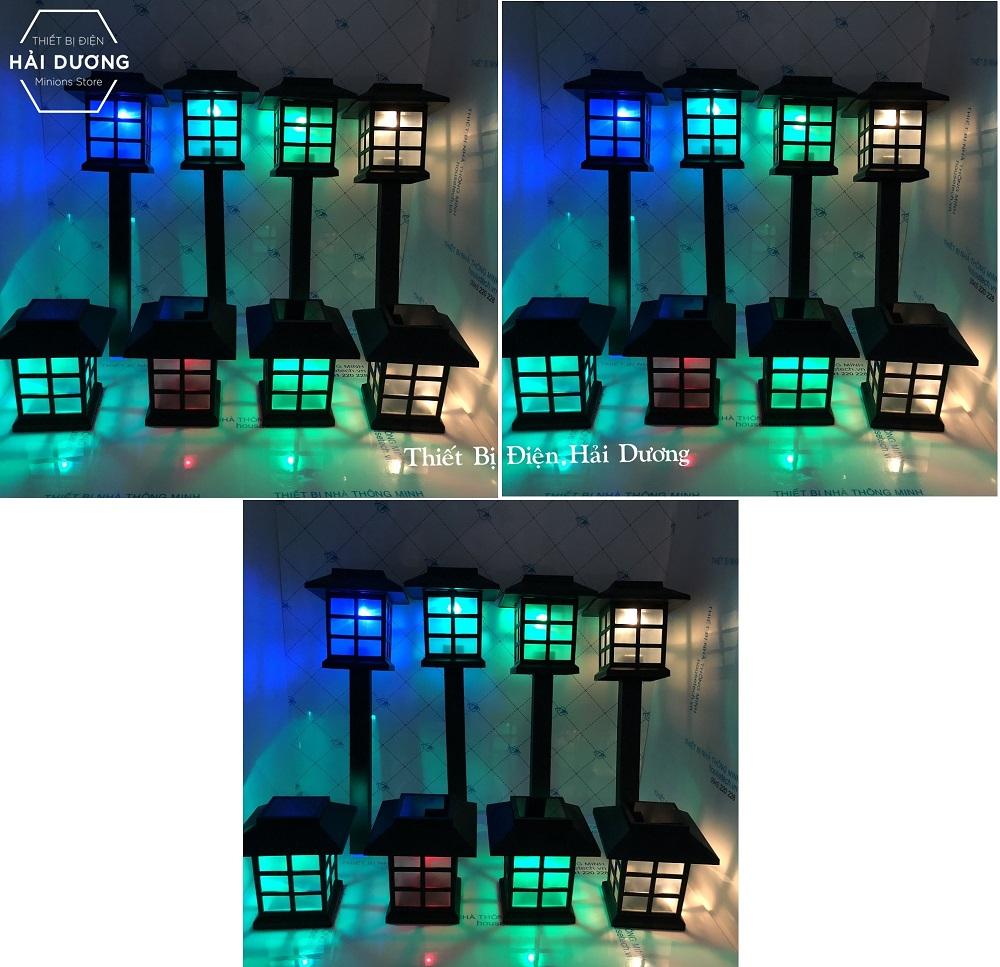 Combo Bộ 3 Đèn Sân Vườn Cắm Cỏ Ô Vuông Năng Lượng Mặt Trời - MT28