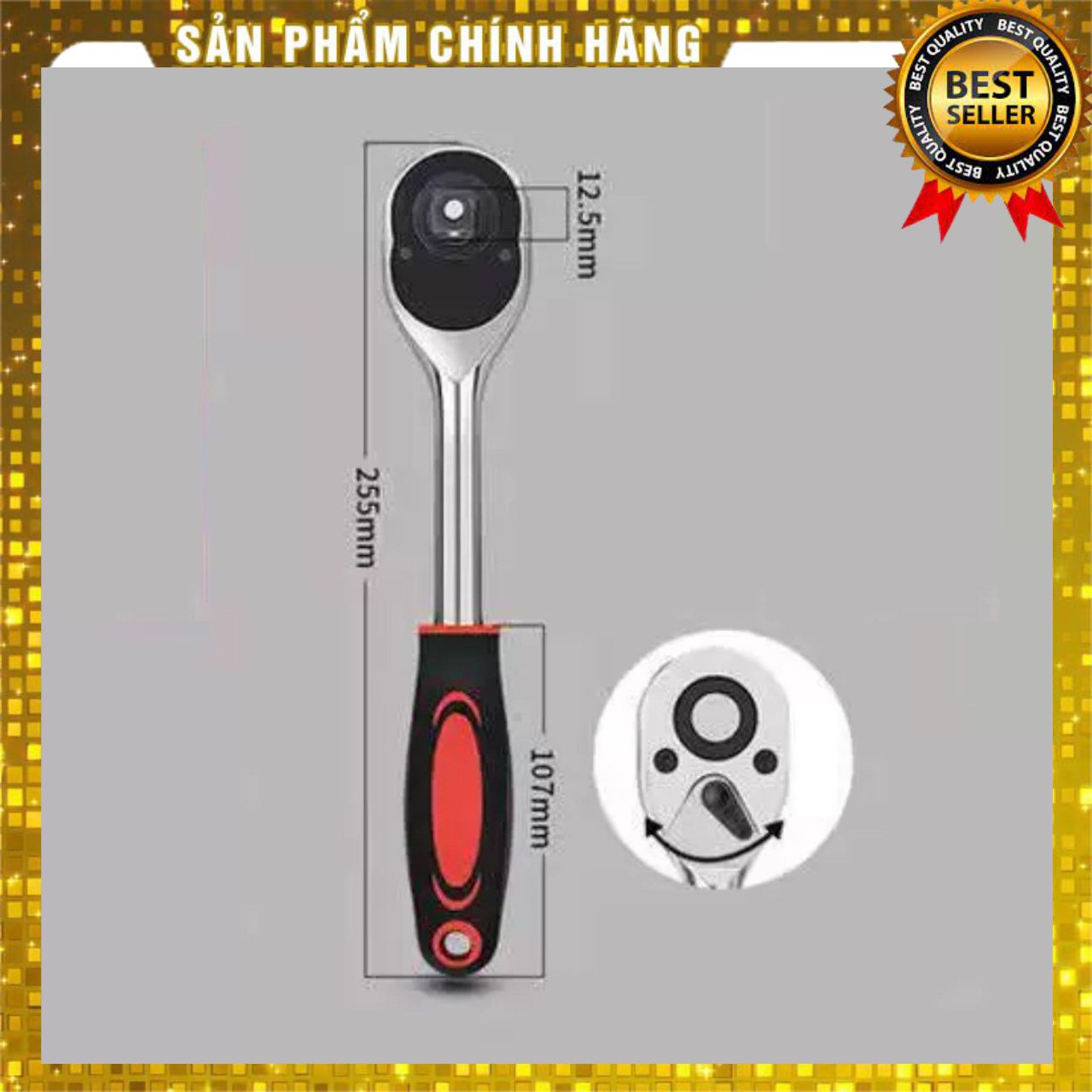 Cần vặn ốc tự động 2 chiều, chuyên vặn siết, mỏ ốc vít, bu lông, có khóa, đảo chiều - cần tự động