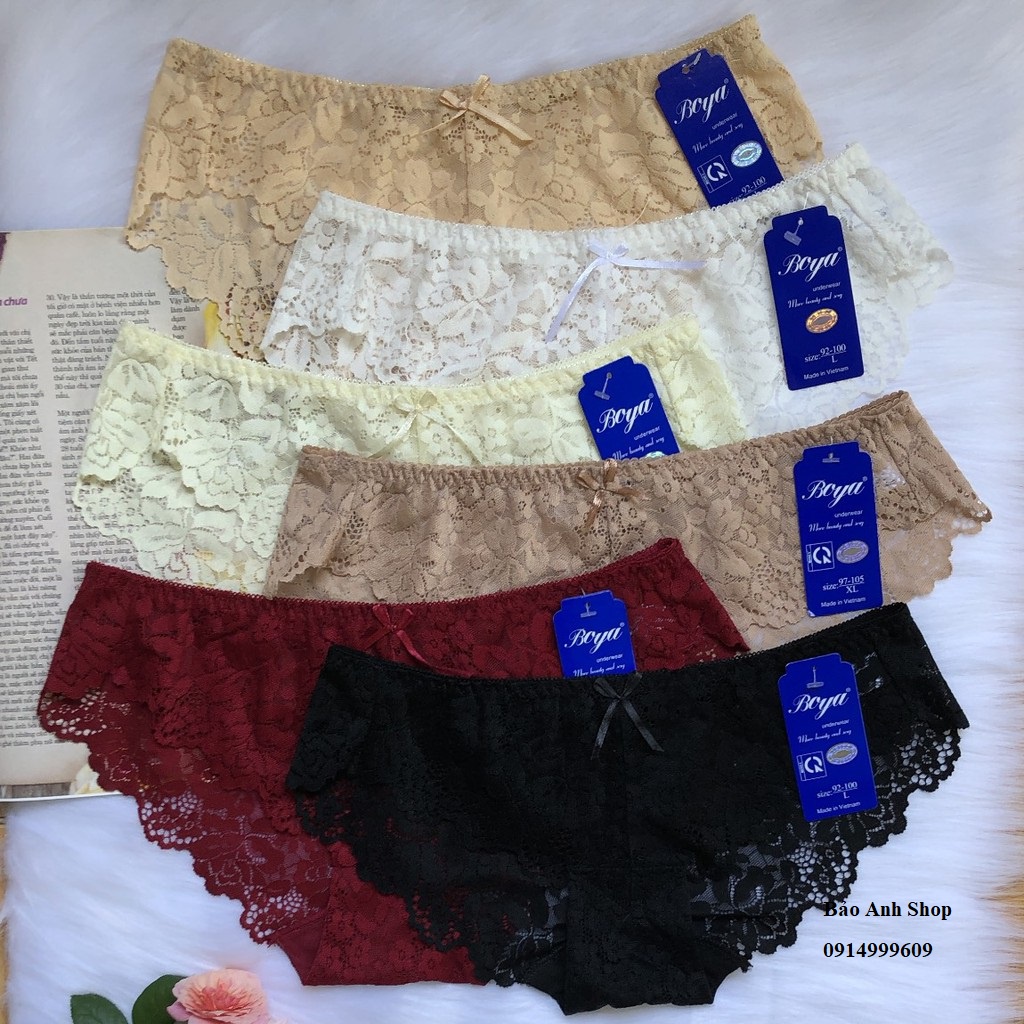 Quần lót ren thương hiệu Boya cao cấp chất liệu siêu mềm mát