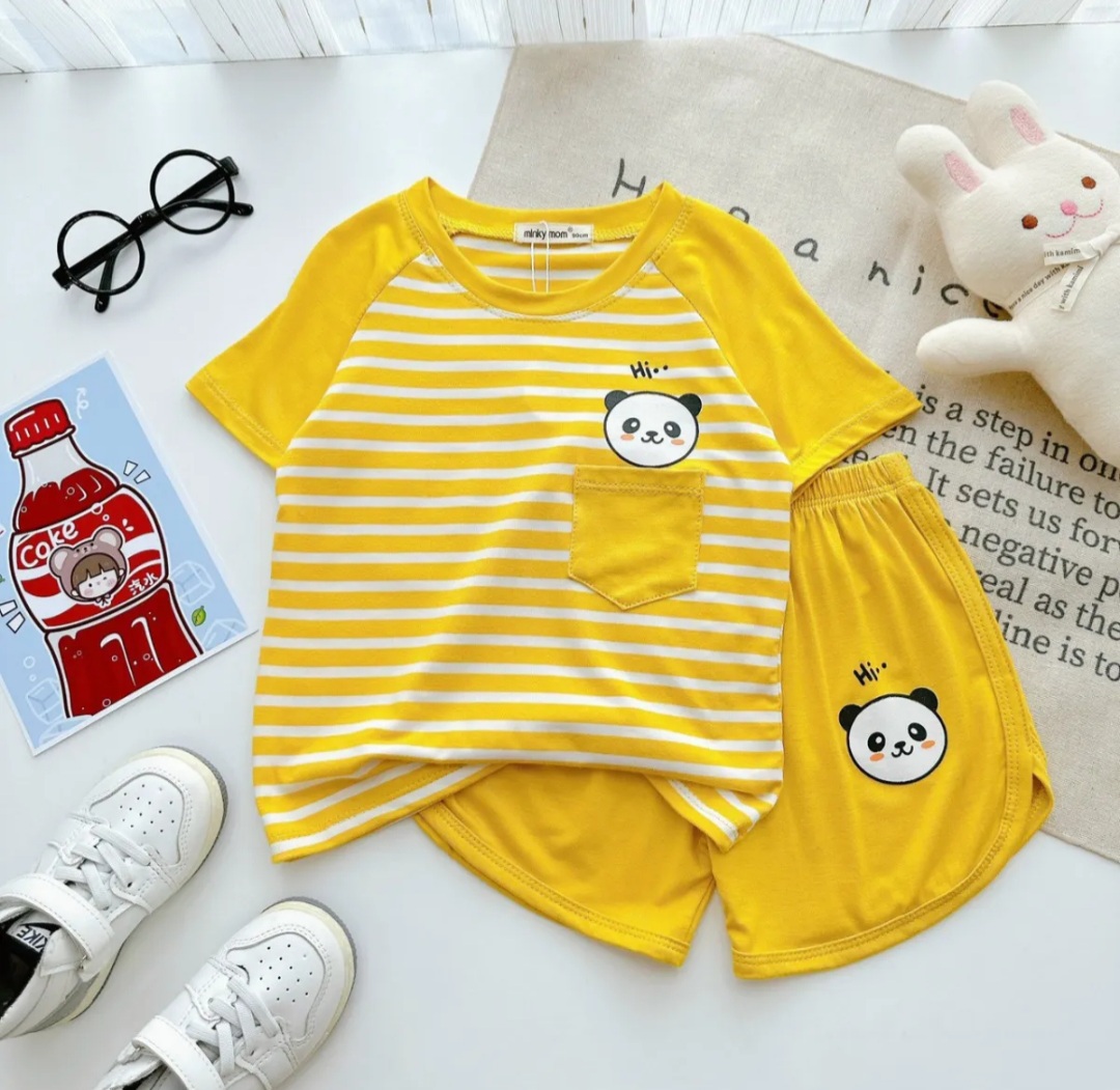 Sét 3 bộ cộc tay chất thun lạnh CAO CẤP Minky Mom siêu mềm mịn, thoáng mát cho bé trai, bé gái đáng yêu từ 5 – 13kg