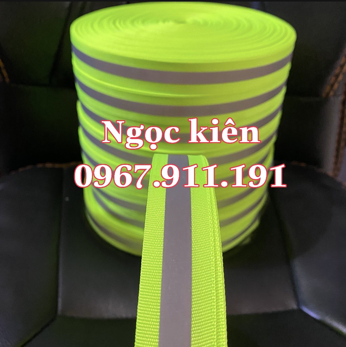 cuộn dây vải phản quang bản rộng 2.5cm dài 100 mét