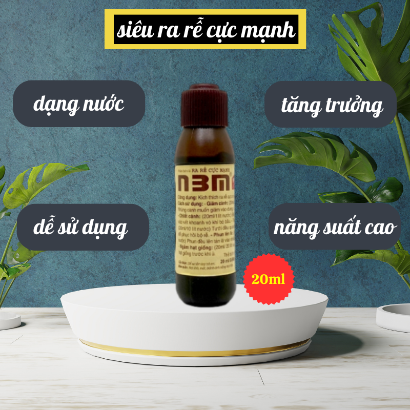 Phân bón kích rễ cực mạnh N3M dạng nước - kích ra rễ, đâm chồi nhanh, phục hồi cây