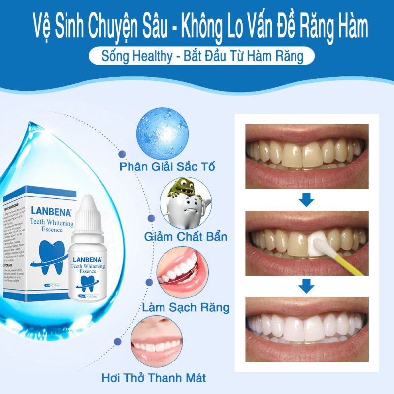 Tinh Chất Tẩy Trắng Răng Khử Mùi Hôi Làm Sạch Mảng Bám Trên Răng Gây Ố Vàng Whitening Teeth Oral Treatment nhập khẩu