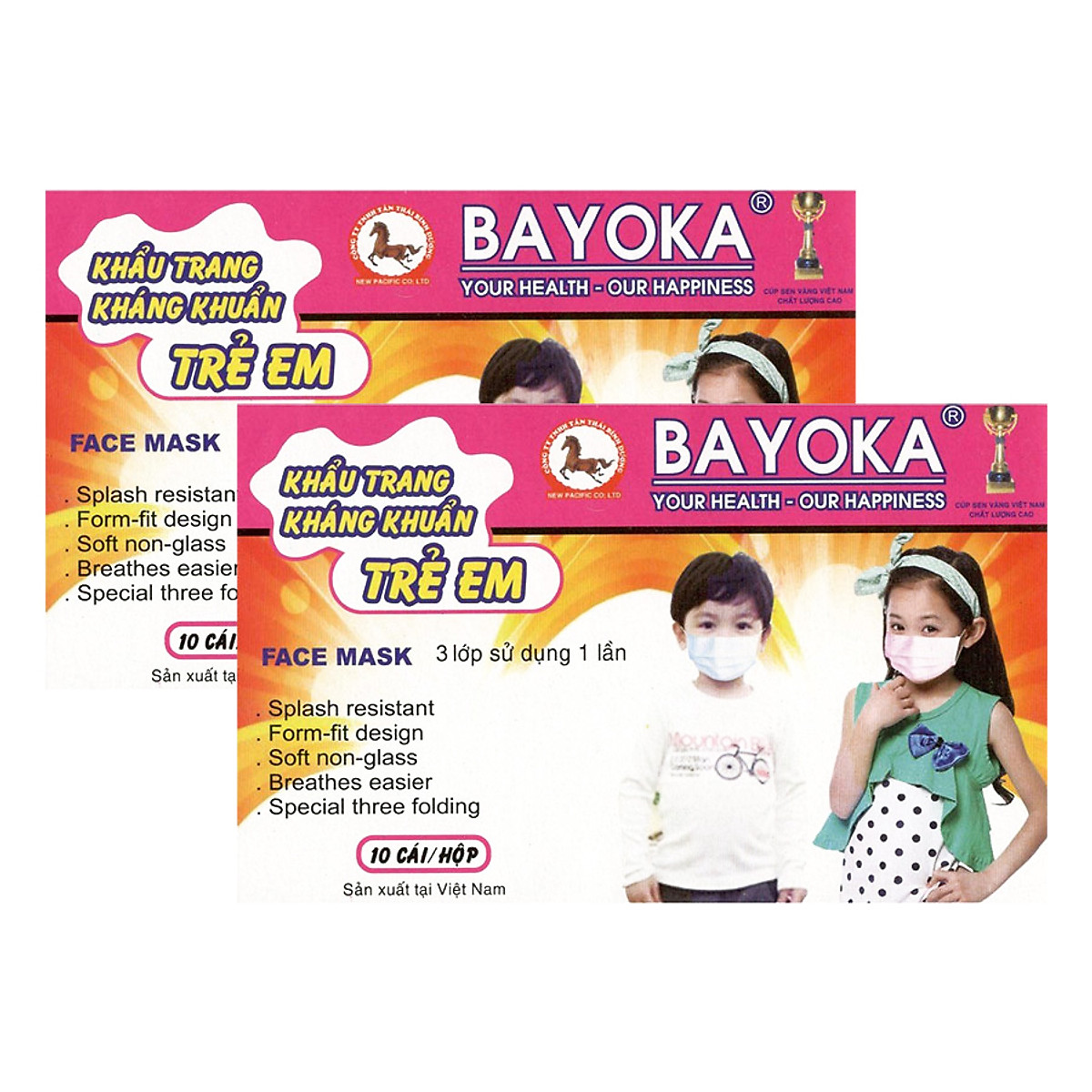 Bộ 2 hộp khẩu trang y tế trẻ em Bayoka