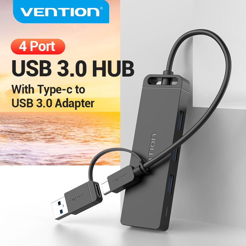 Vention USB 3.0 Hub USB 3.0 And USB Type C 2 in 1 USB Hub Expand 4 USB Ports For Laptop Computer Hard Drive U disk Cellphone USB 3.0 Hub