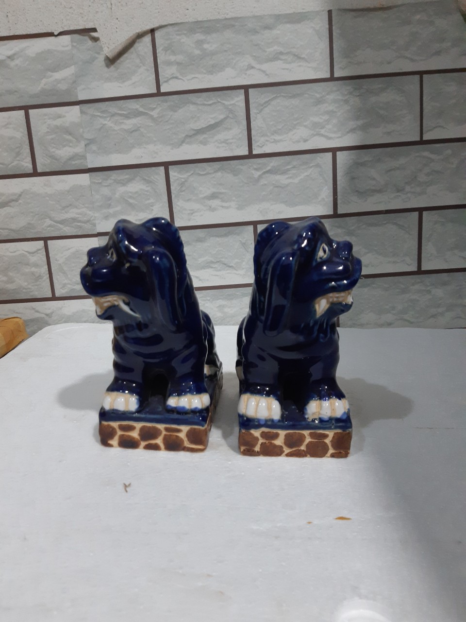 [HCM]Cặp kỳ lân men xanh nhò C15*D22 cm