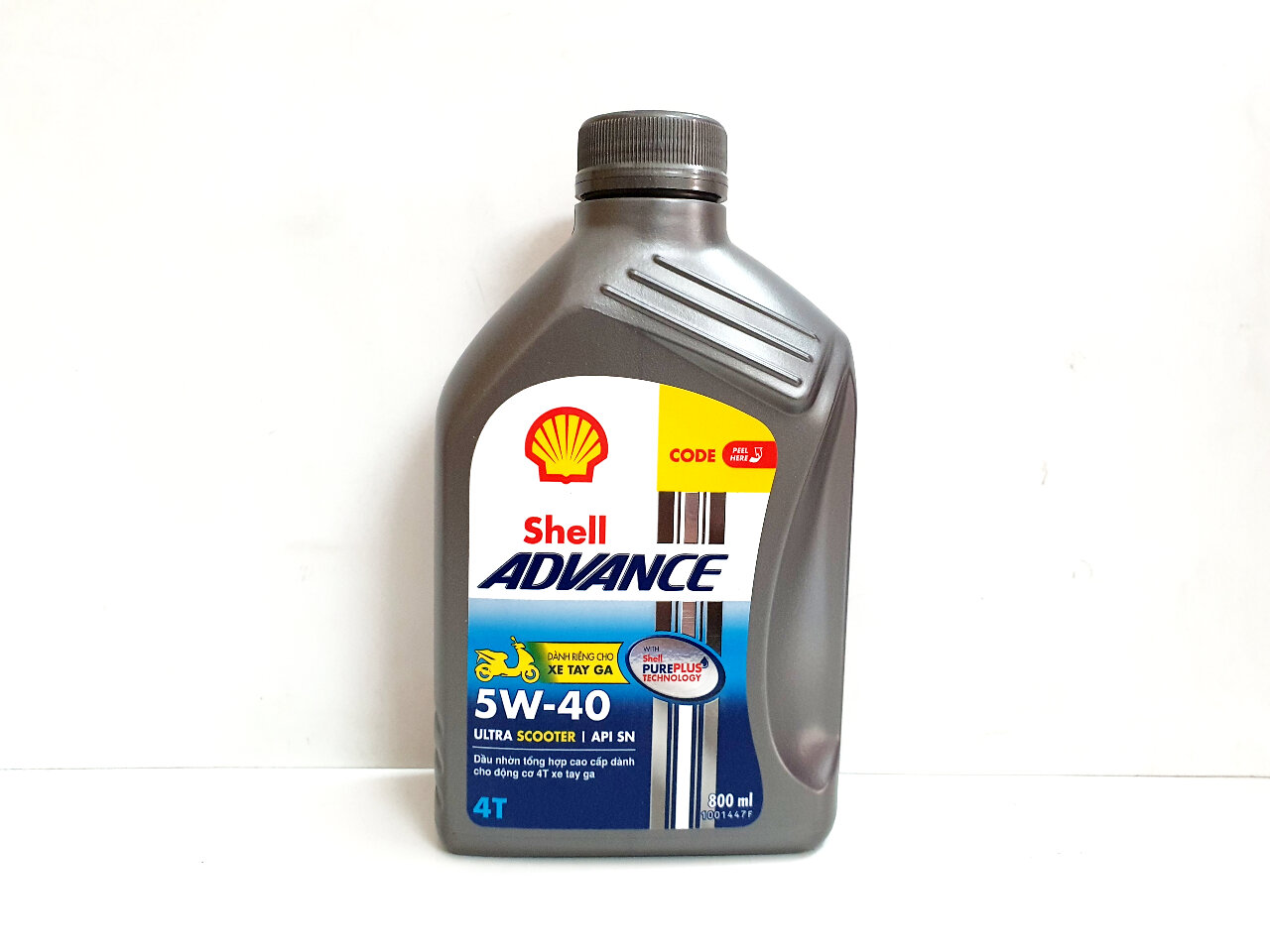 Combo nhớt xe tay ga shell advance ultra 5w40 scooter 800ml + nhớt lap motul