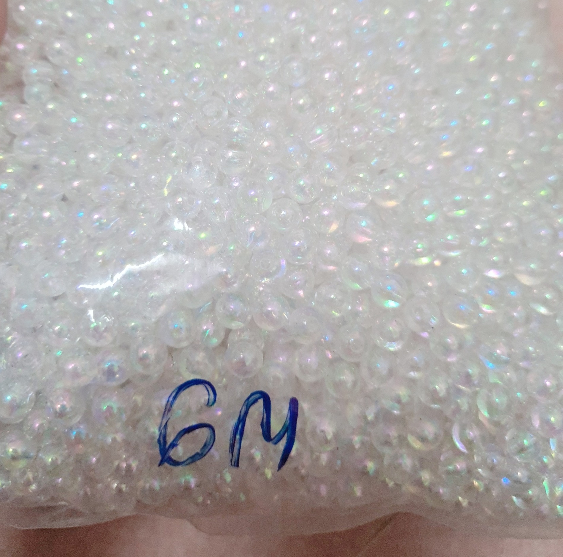Hạt cườm tròn cừ 3mm 4mm 5mm 6mm giá rẻ làm rèm handmade thú cưng giỏ sách gói 100gr nhựa Acrylic