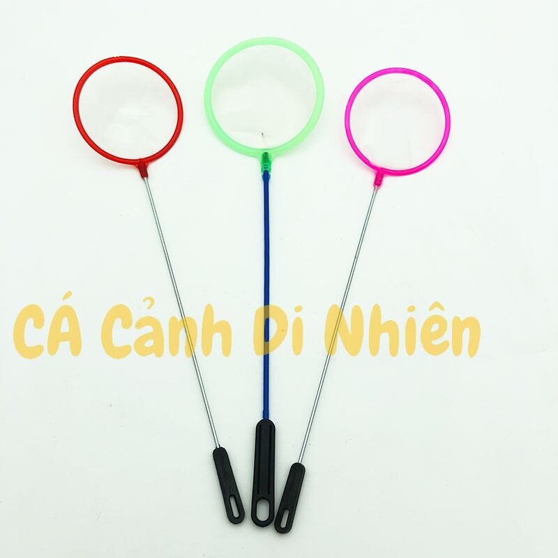 Vợt bắt cá TRÒN LƯỚI NANO siêu mịn cán dài 32 cm