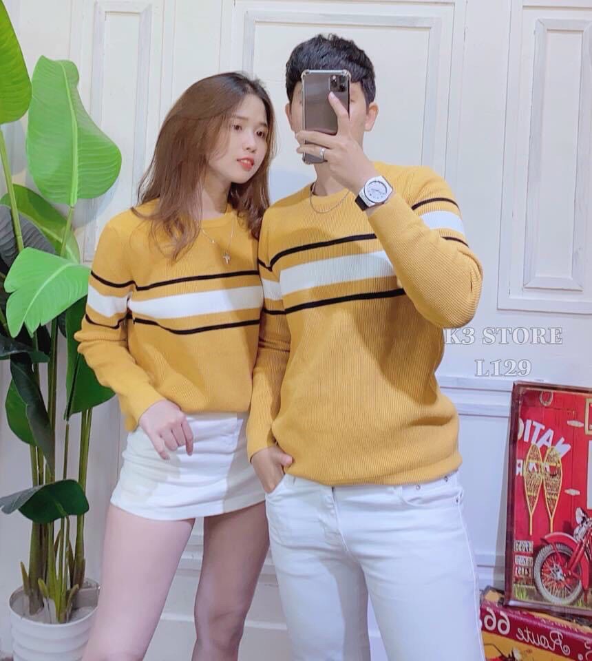 [HCM]áo len cặp nam nữ thu đông kiểu dáng hàn quốc ấm áp thời trang Julyshop94 JS613