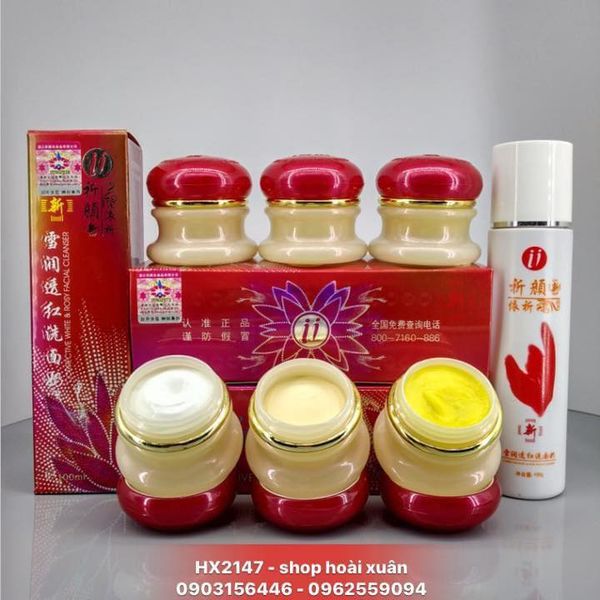 Bộ kem dưỡng da làm mờ nám và tàn nhang yiqi đỏ taiwan - kem yiqi - hx2147