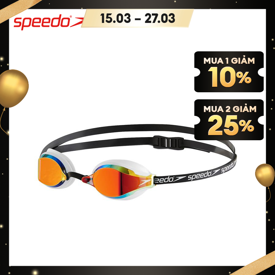 Lunettes De Natation Speedo Fastskin Speedsocket - Unisexe, Verres Miroir, Protection UV100%, Double Sangle, Compétition