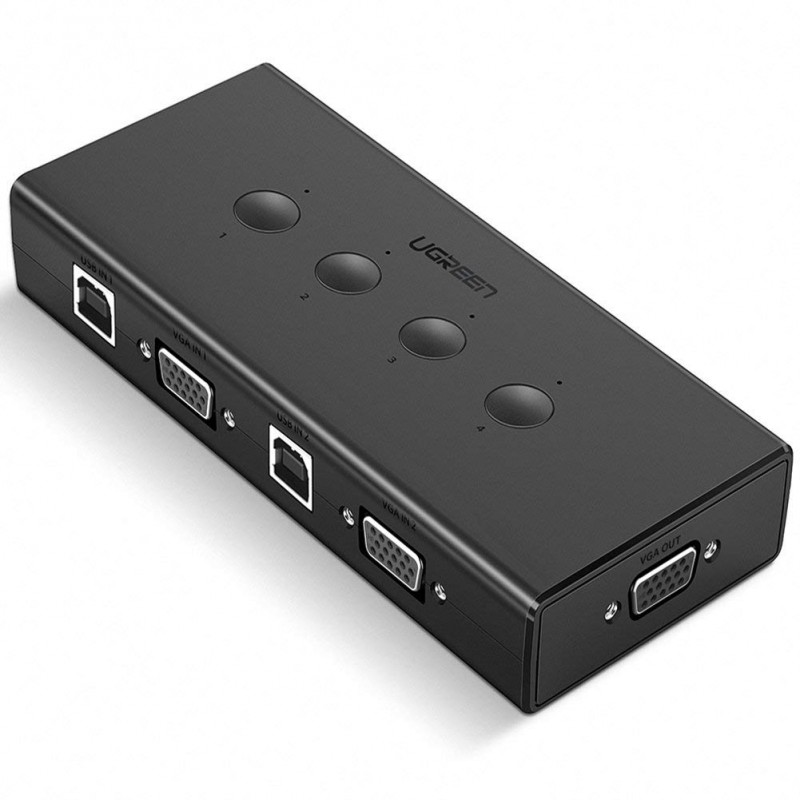 Bộ kết nối 4 cpu dùng chung 1 màn hình vga và 3 cổng usb - kvm switch ugreen 50280