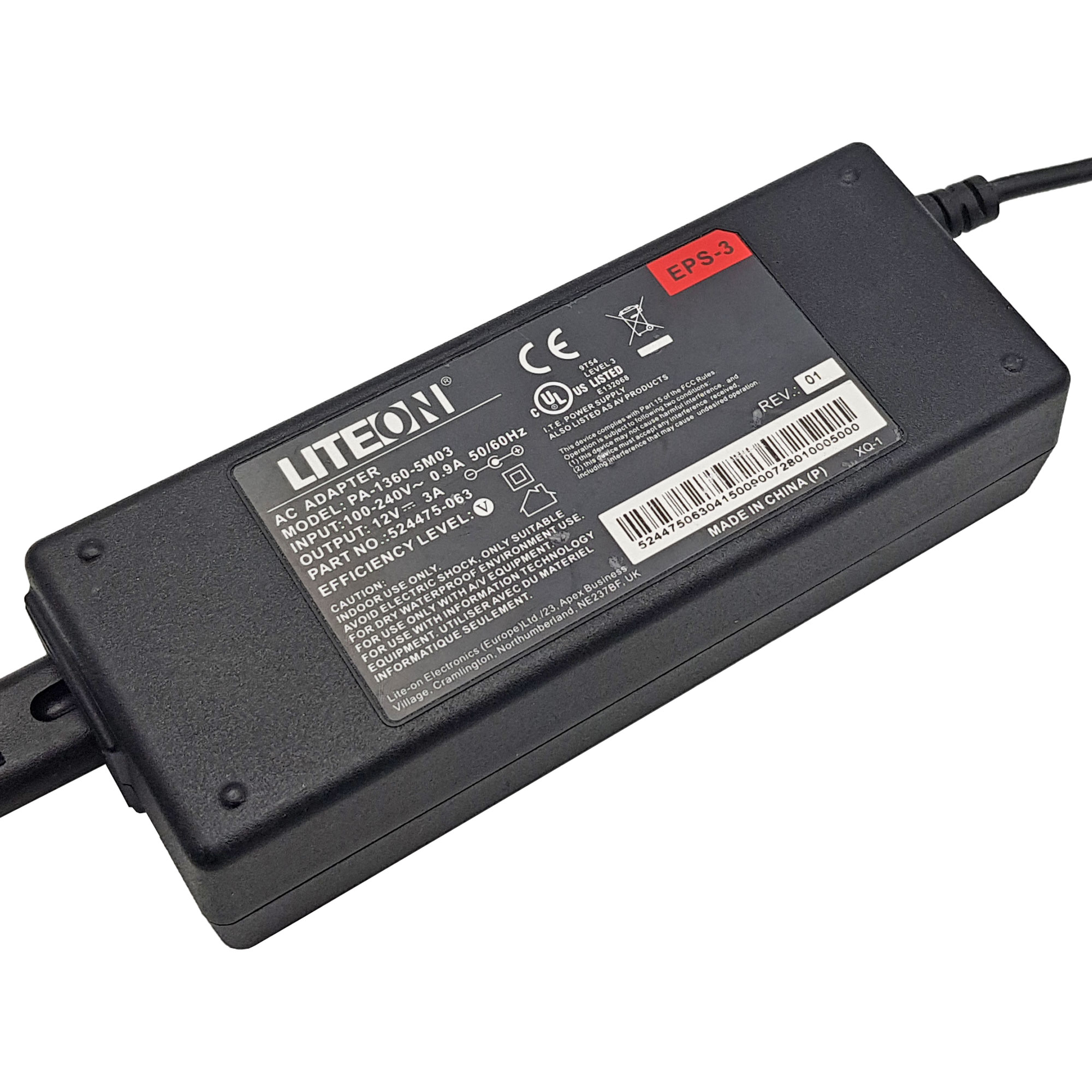Nguồn adapter LITEON 12V 3A