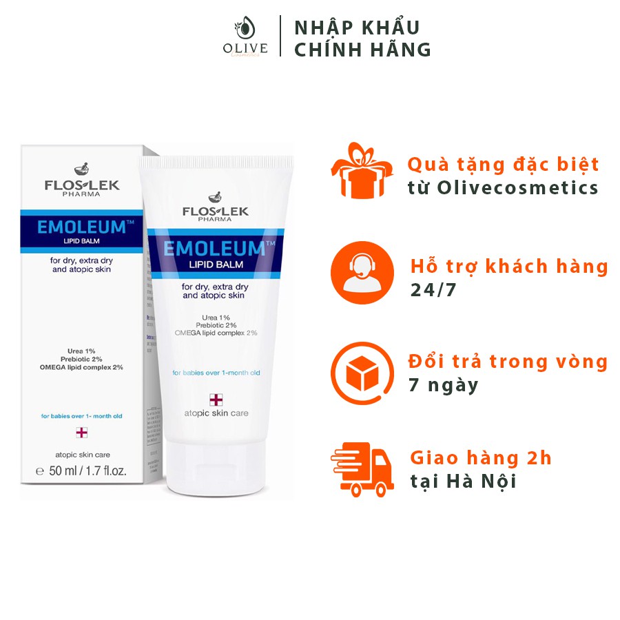 Kem dưỡng ẩm dịu nhẹ FlosLek Emolient Lipid Balm 50ml